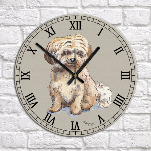 Havanese Fawn Cream Clock